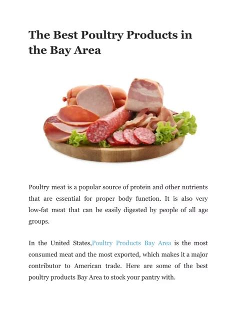 bay area poultry suppliers